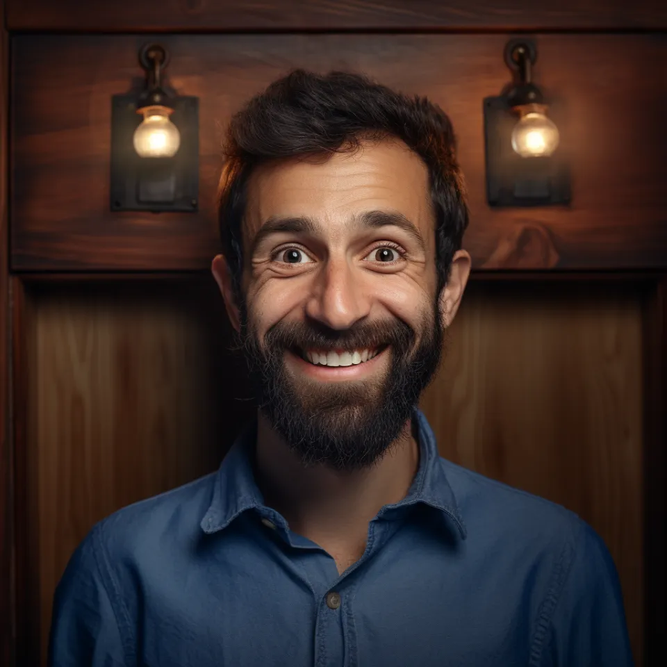 Homem casual sorrindo